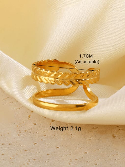 Golden Line Ring Stainless steel Heart Hip Hop Band Ring