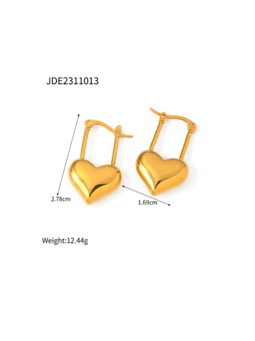 JDE2311013 Stainless steel Heart Minimalist Huggie Earring