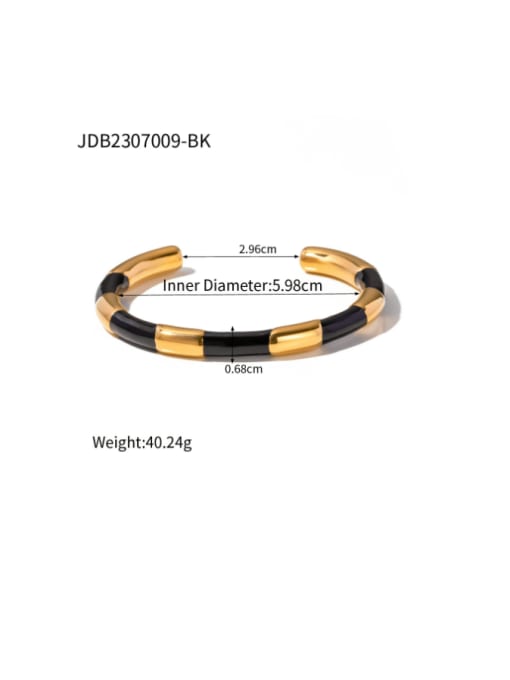 JDB2307009 BK Stainless steel Geometric Hip Hop Bracelet
