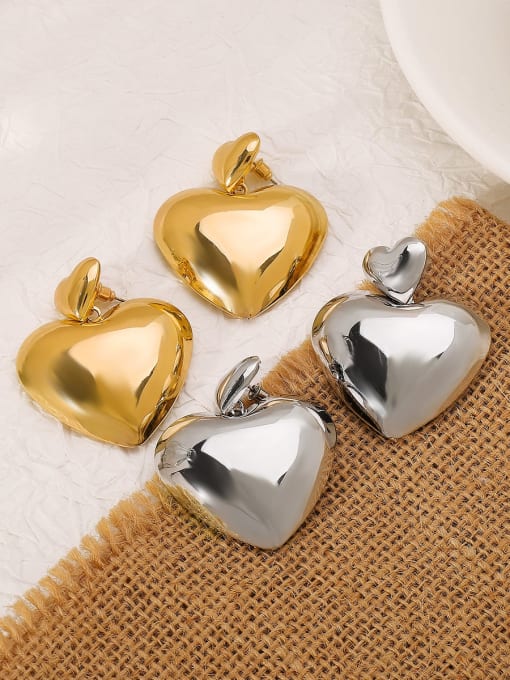 MeiDi-Jewelry Alloy Heart Trend Stud Earring 3