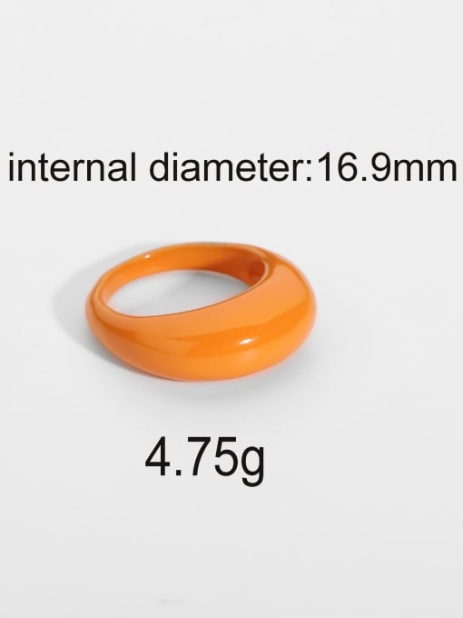 JDR201408 Brass Enamel Geometric Trend Band Ring