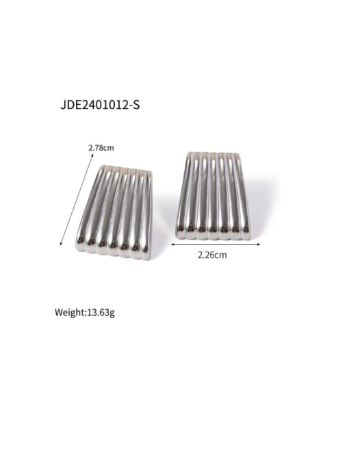 JDE2401012 S Stainless steel Geometric Hip Hop Stud Earring