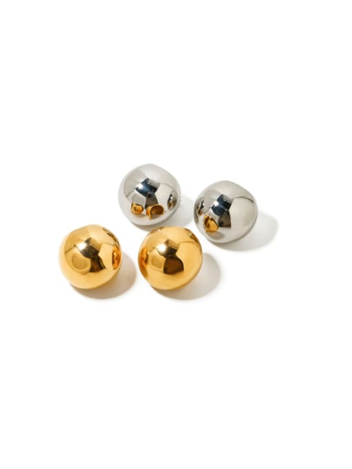 J&D Stainless steel Round Minimalist Stud Earring 0
