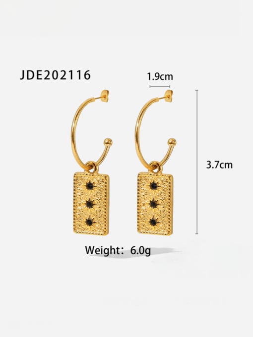 J&D Stainless steel Geometric Vintage Hook Earring 3