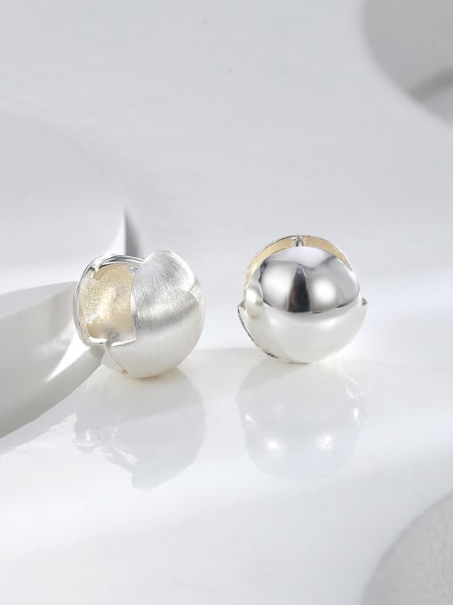 H01469 steel color Brass Geometric Trend Stud Earring