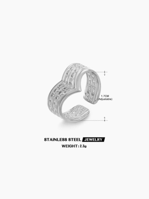 Steel Ring Stainless steel Heart Hip Hop Band Ring