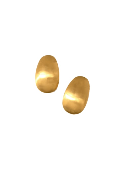 JDE2309021 gold Stainless steel Geometric Hip Hop Stud Earring