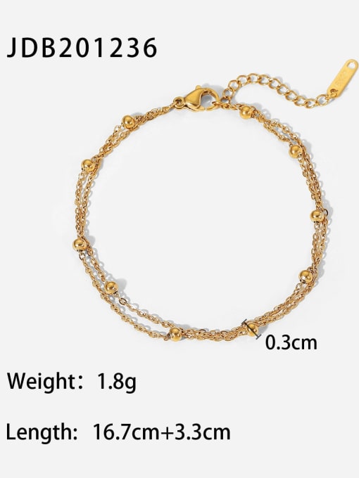 J&D Stainless steel Bead Chain Minimalist Link Bracelet 3