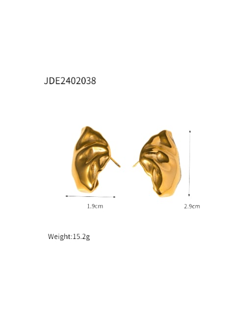 J&D Stainless steel Irregular Hip Hop Stud Earring 2