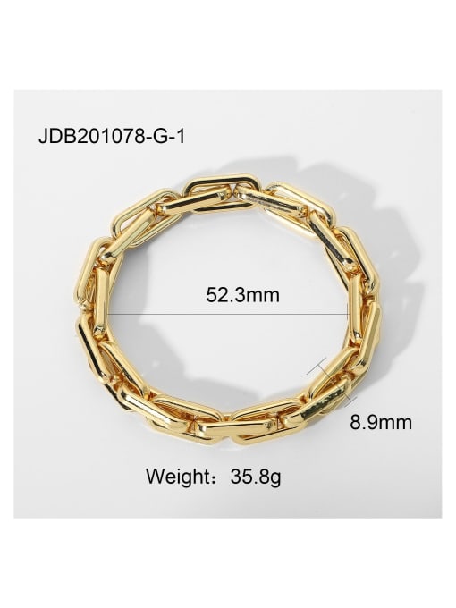 JDB201078 G 1 Alloy Geometric Hip Hop Link Bracelet