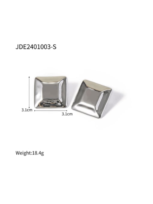 JDE2401003 Steel Stainless steel Geometric Hip Hop Stud Earring