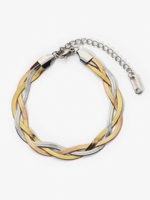 J&D Stainless steel Geometric Minimalist Link Bracelet