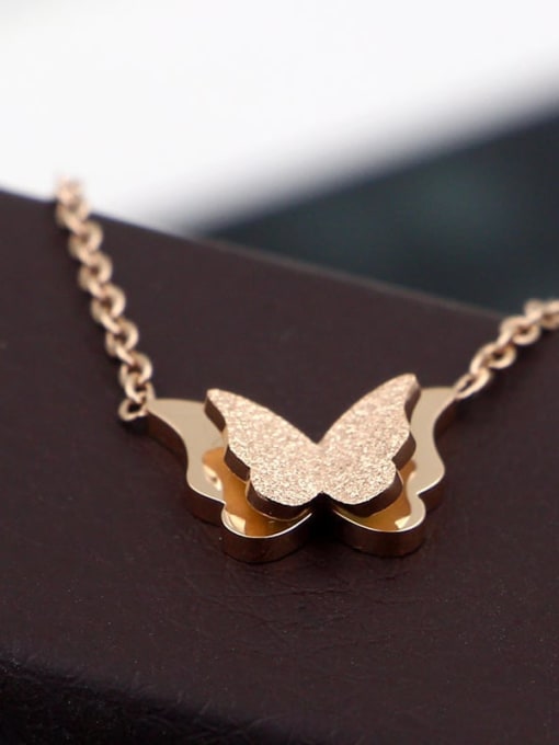 K.Love Titanium Butterfly Dainty Necklace 1