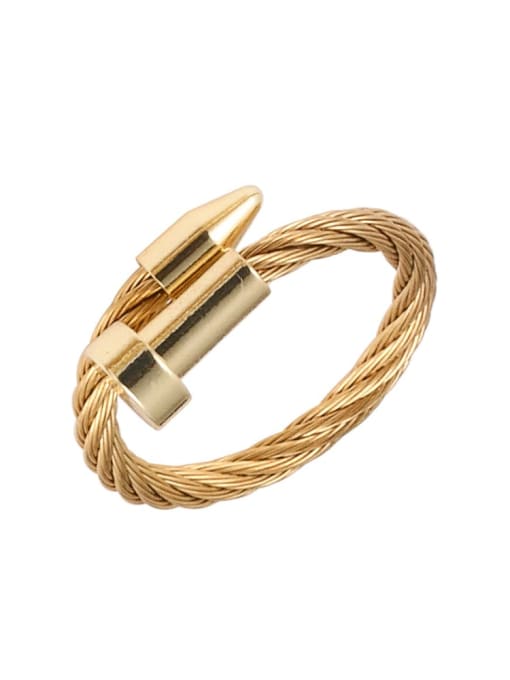 Golden nail ring Stainless steel Hip Hop Geometric Ring Earring And Bracelet Set