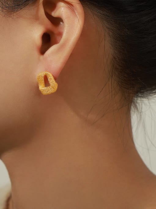 MAKA Brass Geometric Trend Stud Earring 1