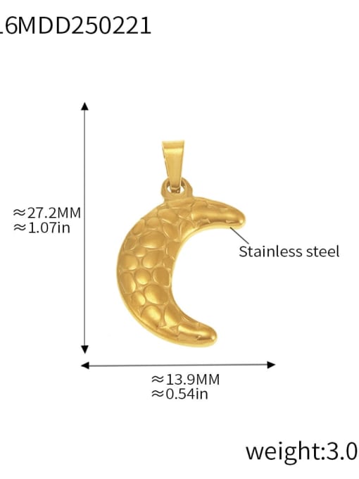 D16 Gold Pendant Stainless steel Minimalist Heart Irregular Diy Pendant