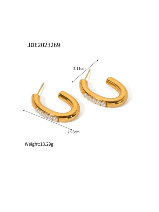 J&D Stainless steel Cubic Zirconia Geometric Minimalist Stud Earring 3