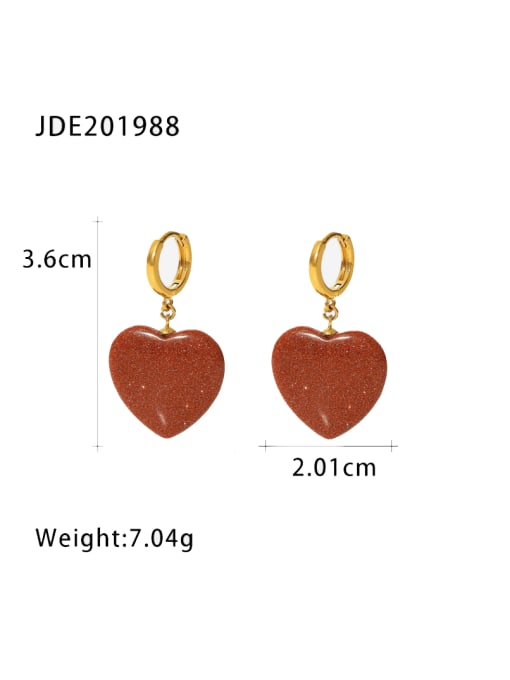 J&D Stainless steel Heart Vintage Huggie Earring 2