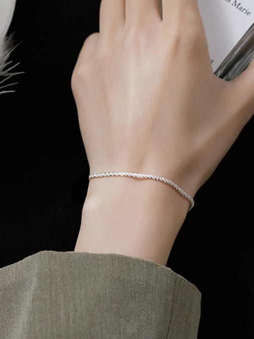 Sparkling Silver Bracelet Titanium Steel Star Trend Link Necklace