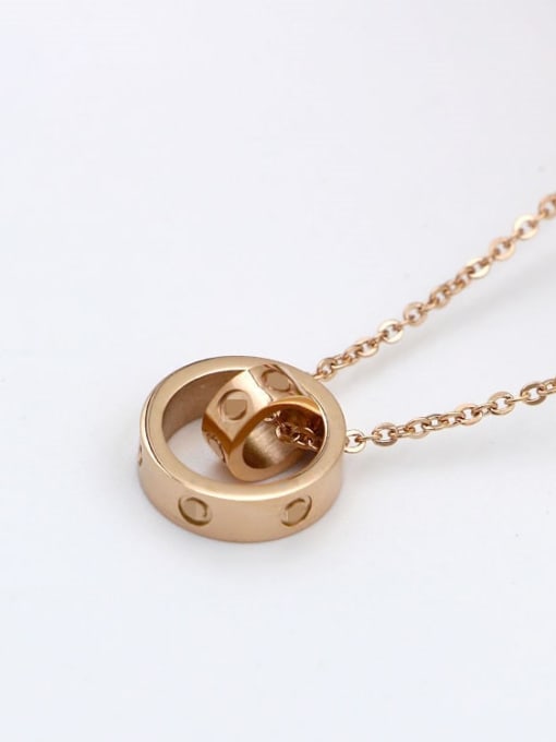 K.Love Titanium Round Dainty Necklace