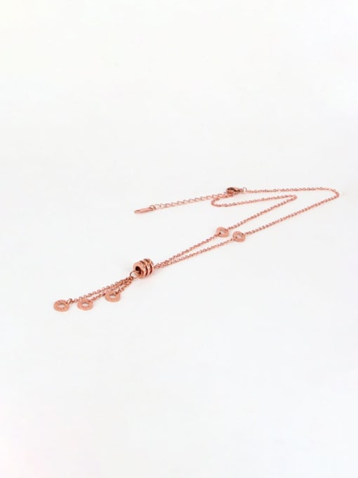 K.Love Titanium Tassel Dainty Tassel Necklace