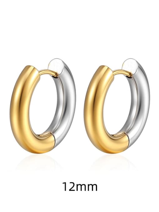 5.0*12 Gradual Gold  Only One Titanium Steel Geometric Minimalist Single Earring