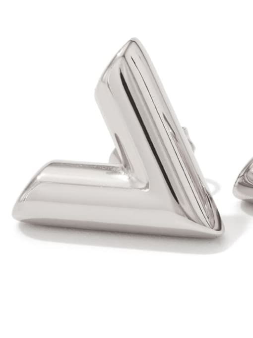 PDE956 Platinum Stainless steel Geometric Trend Stud Earring