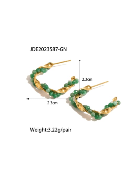 J&D Stainless steel Imitation Pearl Geometric Minimalist Stud Earring 3