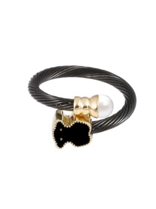 Black Beast Ring Stainless steel Hip Hop Bear Ring Earring And Bracelet Set