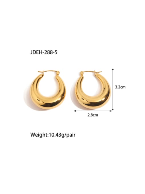 JDEH 288 5 Stainless steel Geometric Minimalist Huggie Earring