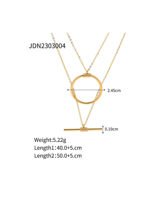 J&D Stainless steel Geometric Trend Multi Strand Necklace 2