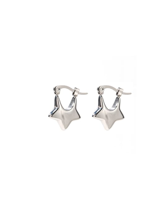 J&D Stainless steel Pentagram Dainty Stud Earring 0