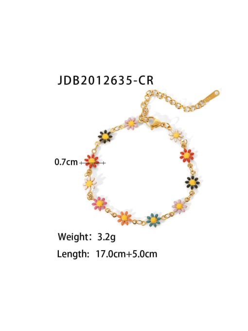 J&D Stainless steel Enamel Flower Dainty Necklace 1