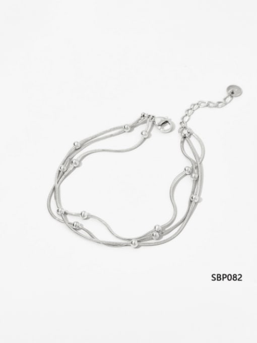 Bracelet SBP082 Stainless steel Minimalist Irregular Bracelet and Necklace Set