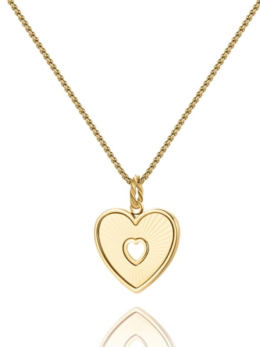 SN22110701 Titanium Steel Heart Vintage Necklace