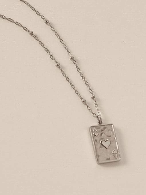 Steel necklace 405cm Titanium 316L Stainless Steel Geometric Minimalist Necklace with e-coated waterproof
