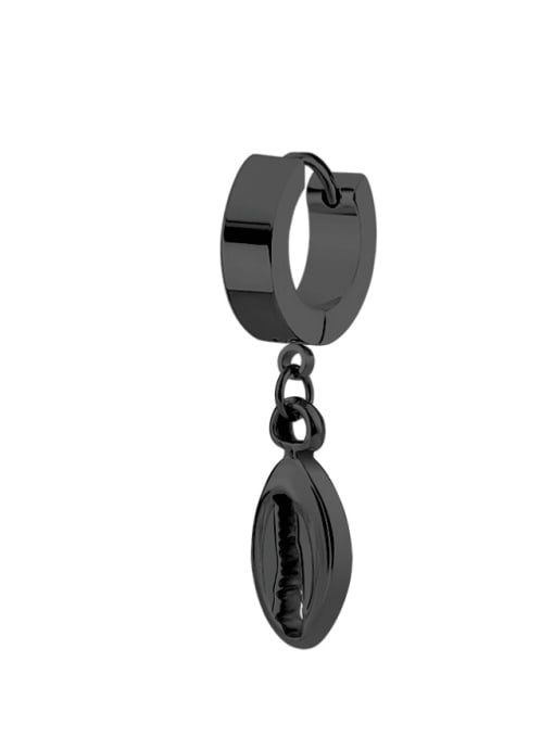 Black (Single-Only One) Titanium Steel Irregular Minimalist Single Earring(Single-Only One)
