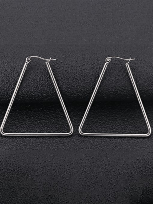 BELII Titanium Steel Geometric Minimalist Huggie Earring 2