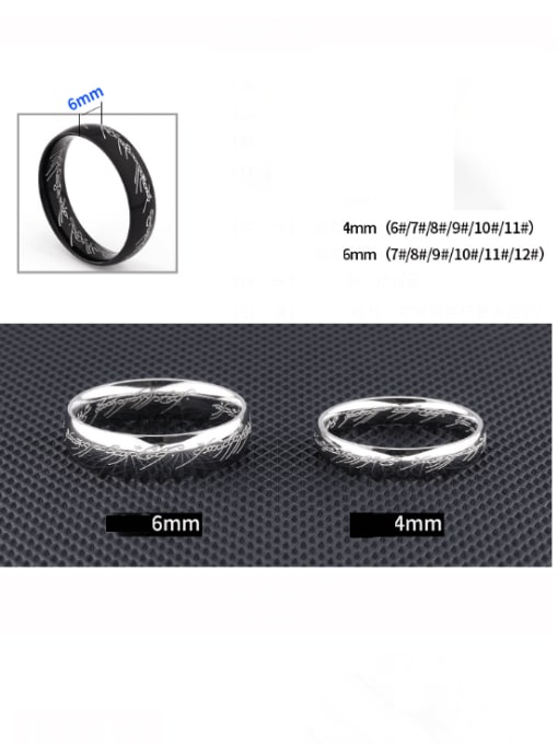 BELII Titanium Steel Geometric Minimalist Band Ring 2