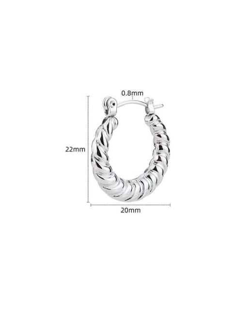 BELII Titanium Steel Geometric Trend Hoop Earring 1