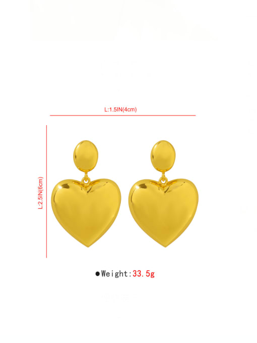 MeiDi-Jewelry Alloy Heart Hip Hop Drop Earring 3