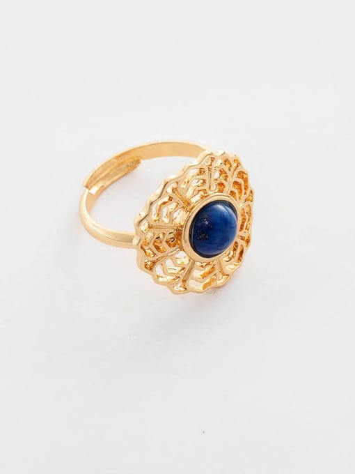 YAYACH Alloy Hollow Flower Vintage Band Ring 2