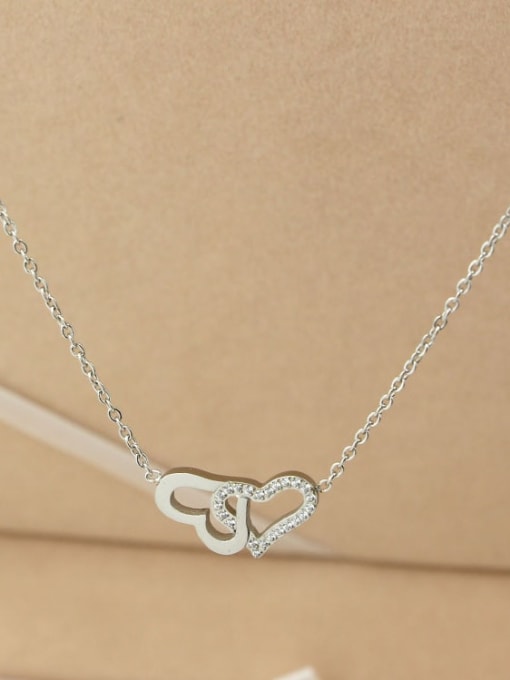 Gold Titanium Heart Minimalist Necklace