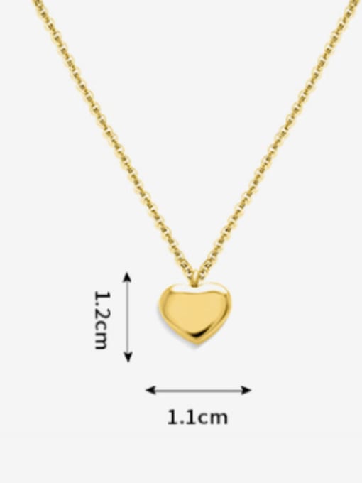 MAKA Titanium Steel Heart Minimalist Necklace 3