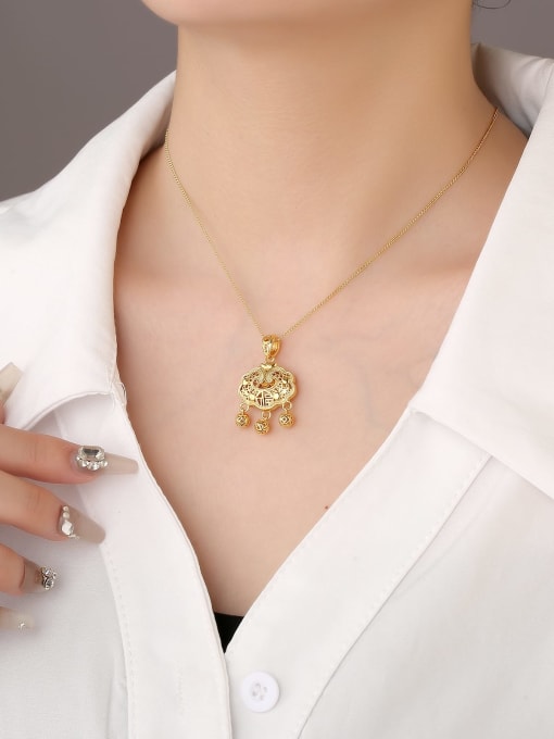 QJM Brass Locket Dainty Necklace 1