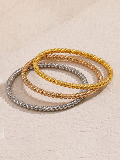 J$L  Steel Jewelry Stainless steel Geometric Minimalist Beaded Bracelet 0