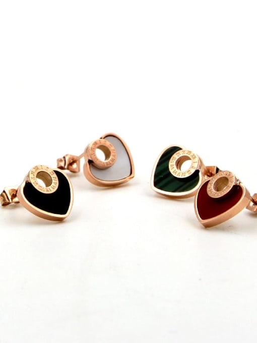 K.Love Titanium Heart Dainty Stud Earring 2