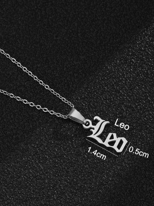 Steel Leo Stainless steel Constellation Hip Hop Necklace
