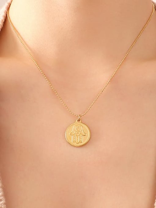 P680 gold necklace 40 +5cm Titanium Steel Geometric Minimalist Necklace