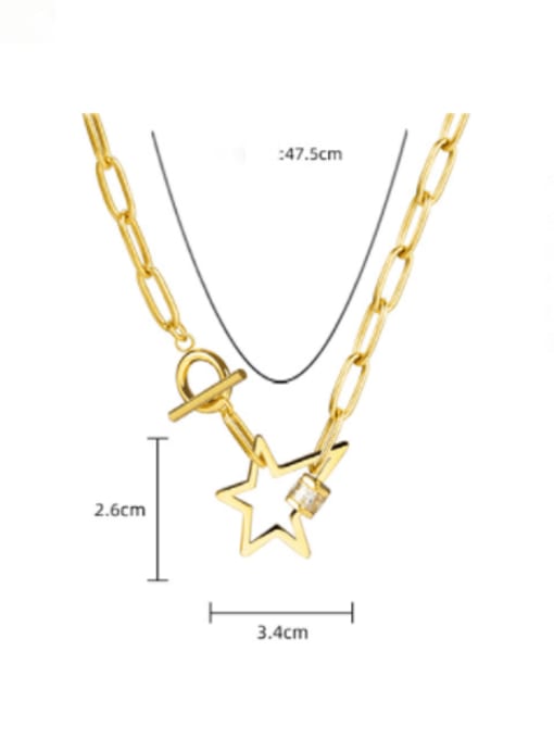 YAYACH Titanium Steel Star Minimalist  Five-pointed star Pendant Necklace 1